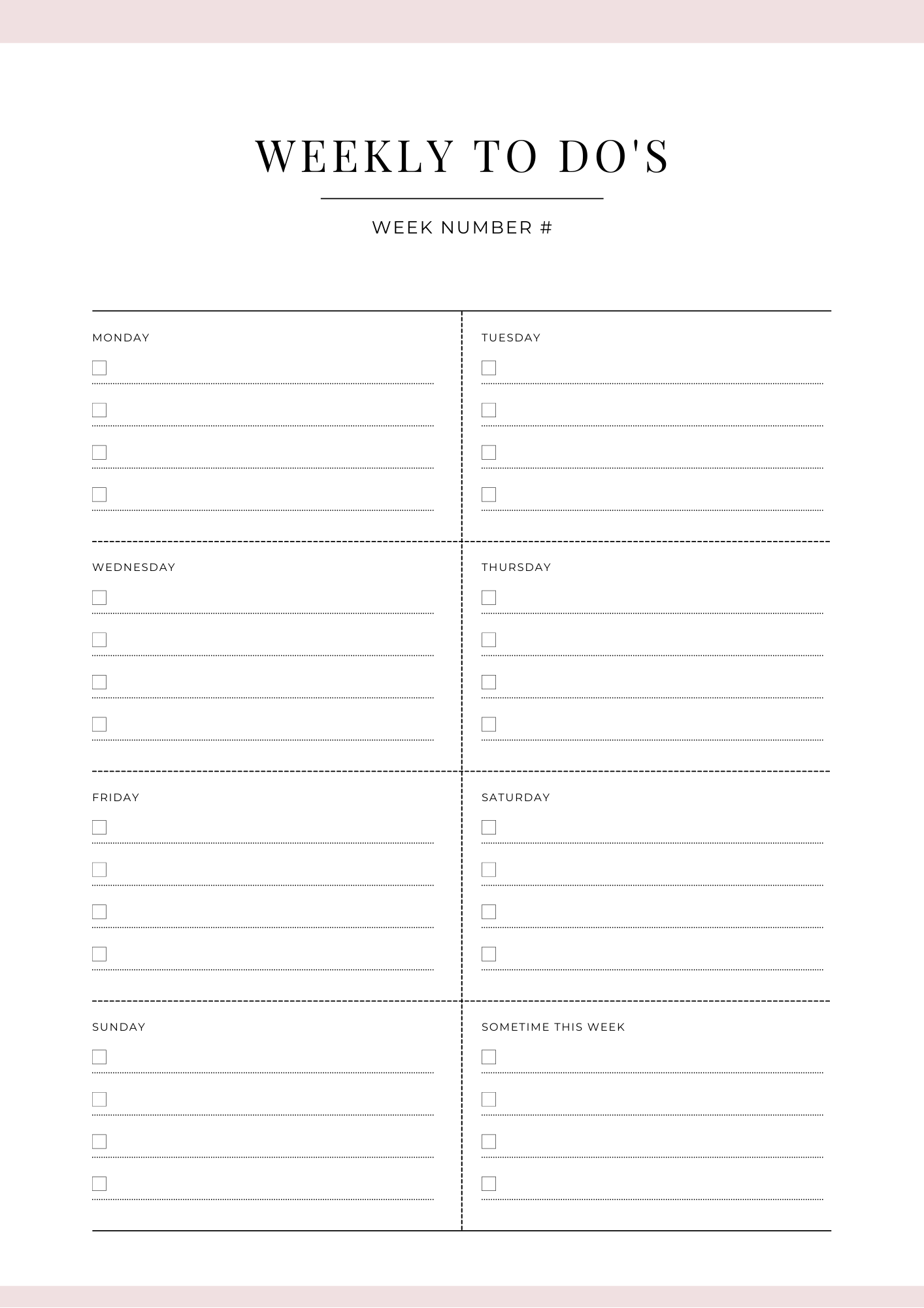 To Do List Rosa Planner settimanale e To do list – rosa floreale – Pret a Papier