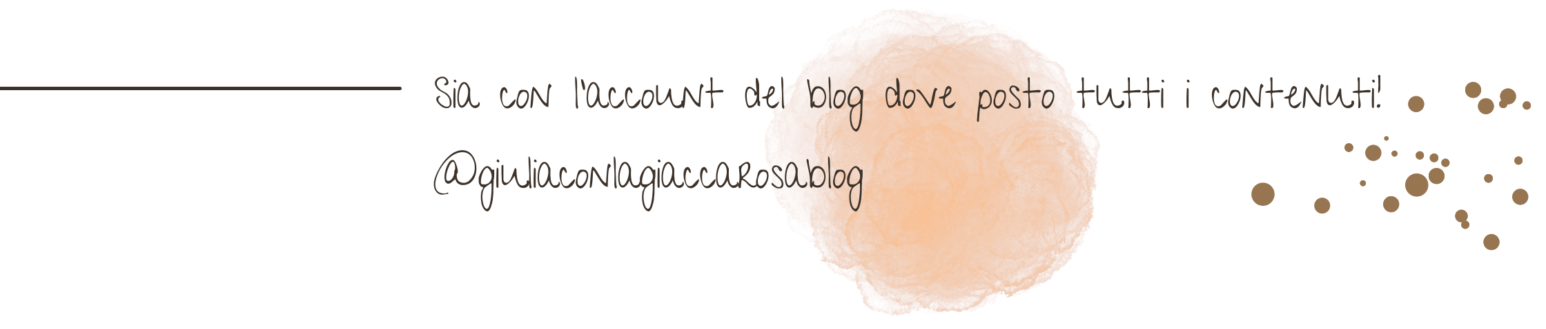 Conosciamoci su instagram, mi trovi come @giuliaconlagiaccarosablog
