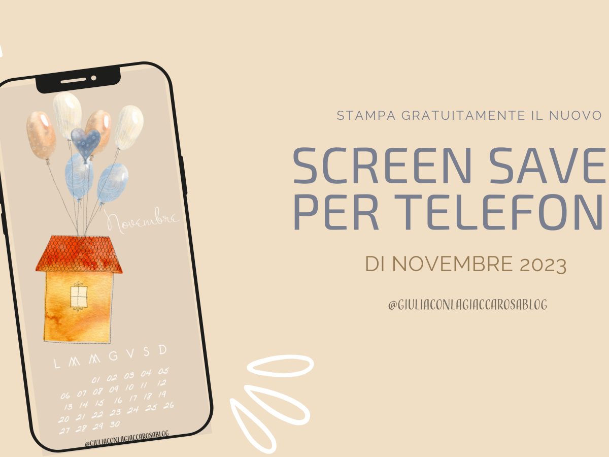Screen-saver Novembre 2023 | il tuo salvaschermo per telefono illustrato ogni mese!