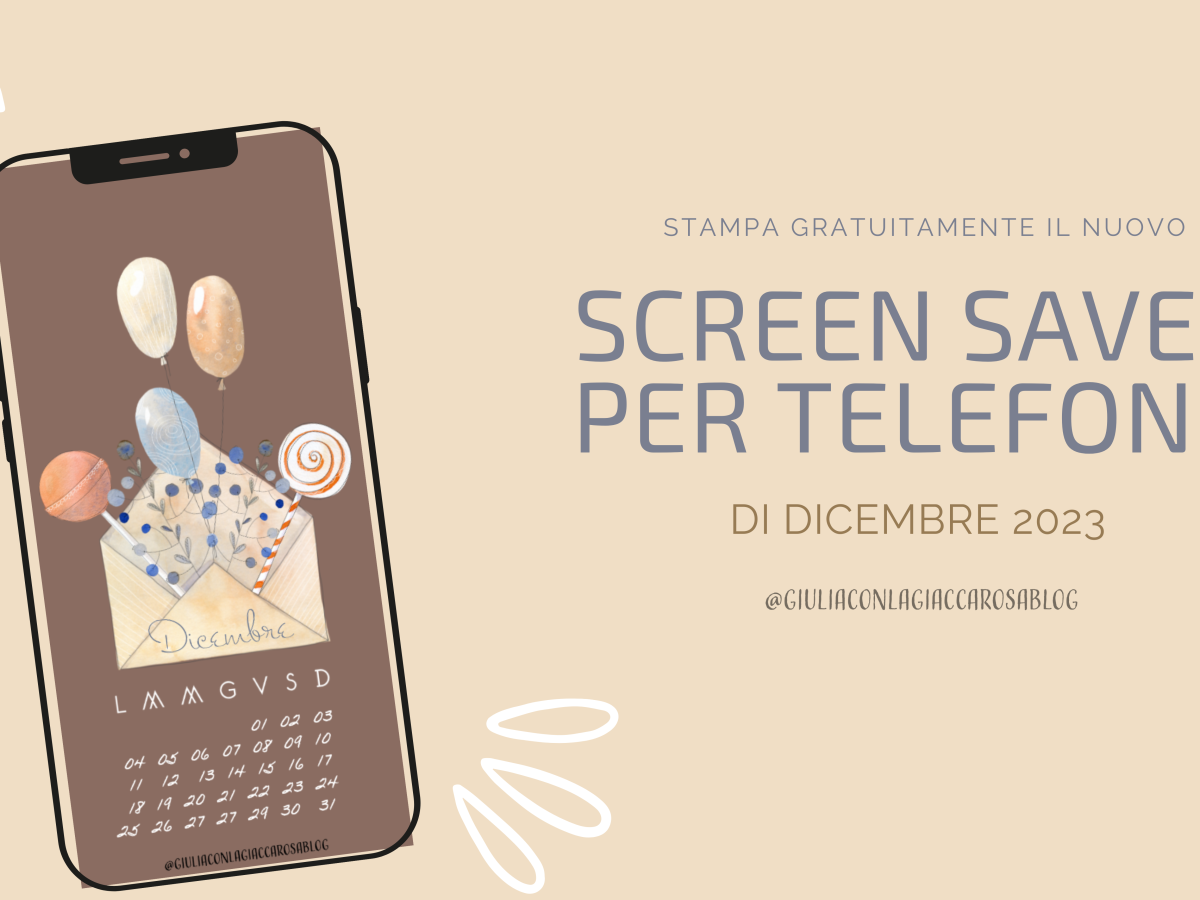 Screen-saver Dicembre 2023 | il tuo salvaschermo per telefono illustrato ogni mese!