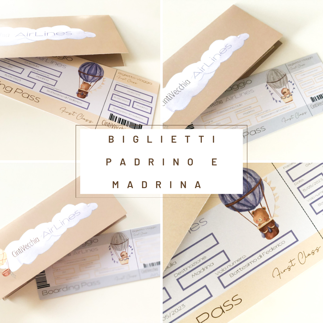 Shop | Biglietti per annunciare la scelta del padrino e della madrina.