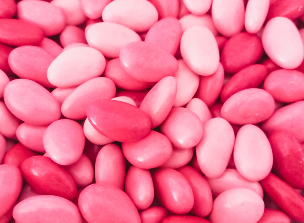 Confetto sfumato rosa 4 gusti