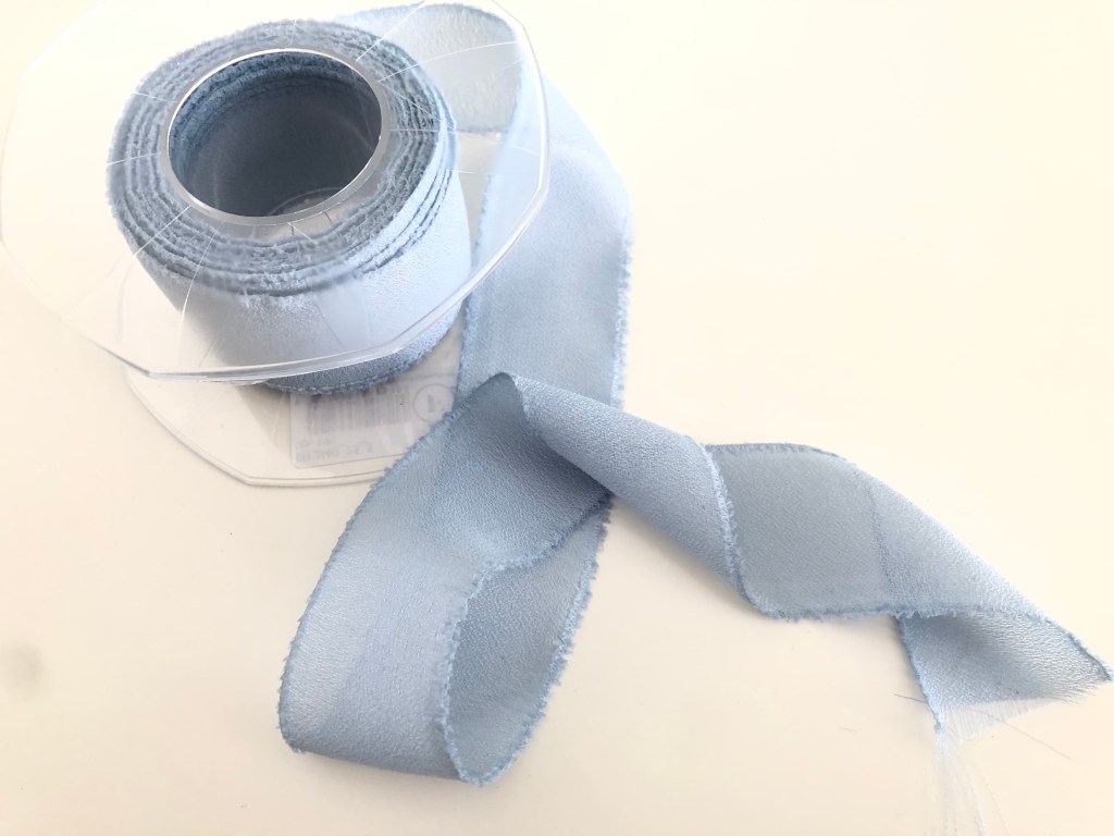 Nastrino in chiffon azzurro