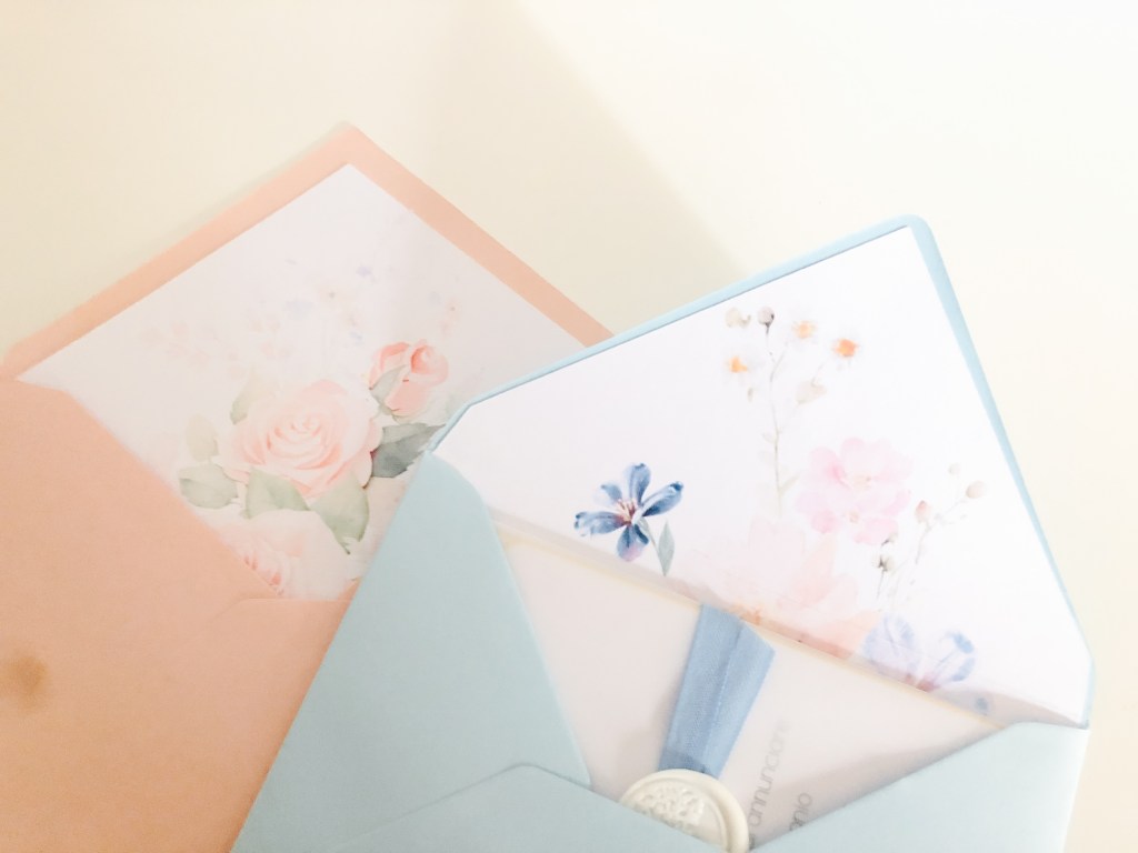 busta per partecipazione matrimonio con liner interno