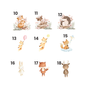 grafiche animali del bosco