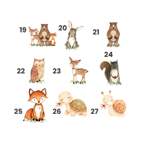 grafiche animali del bosco